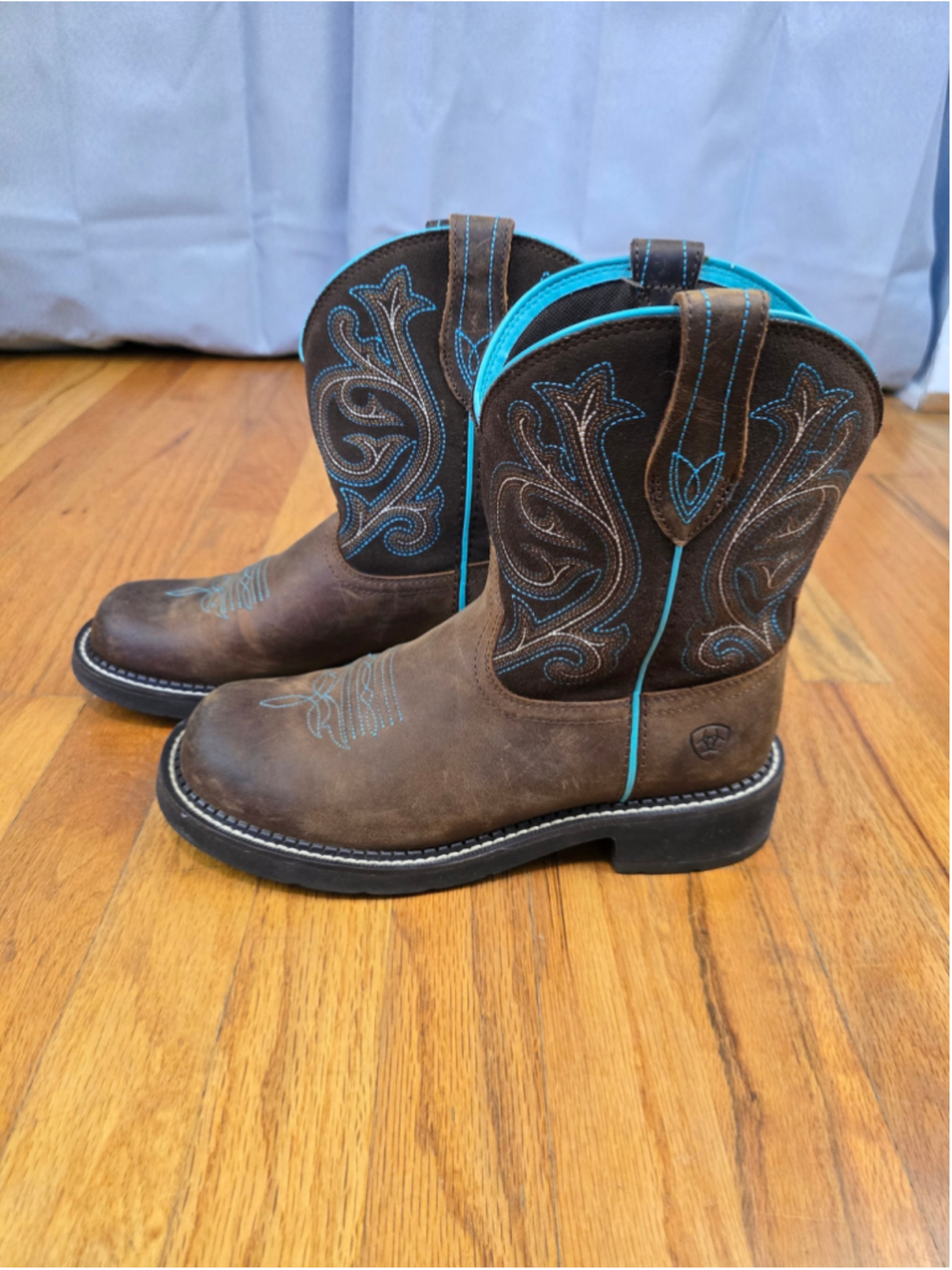 Ariat Fatbaby Women's Western Cowboy Boots Brown Turquoise 8.5B